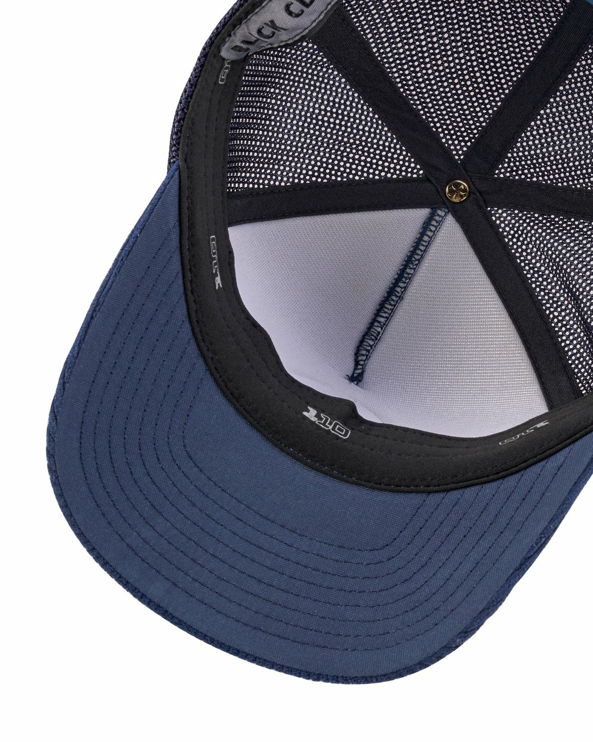 Adjustable Navy Blue Mesh Hat for Golf and Fishing