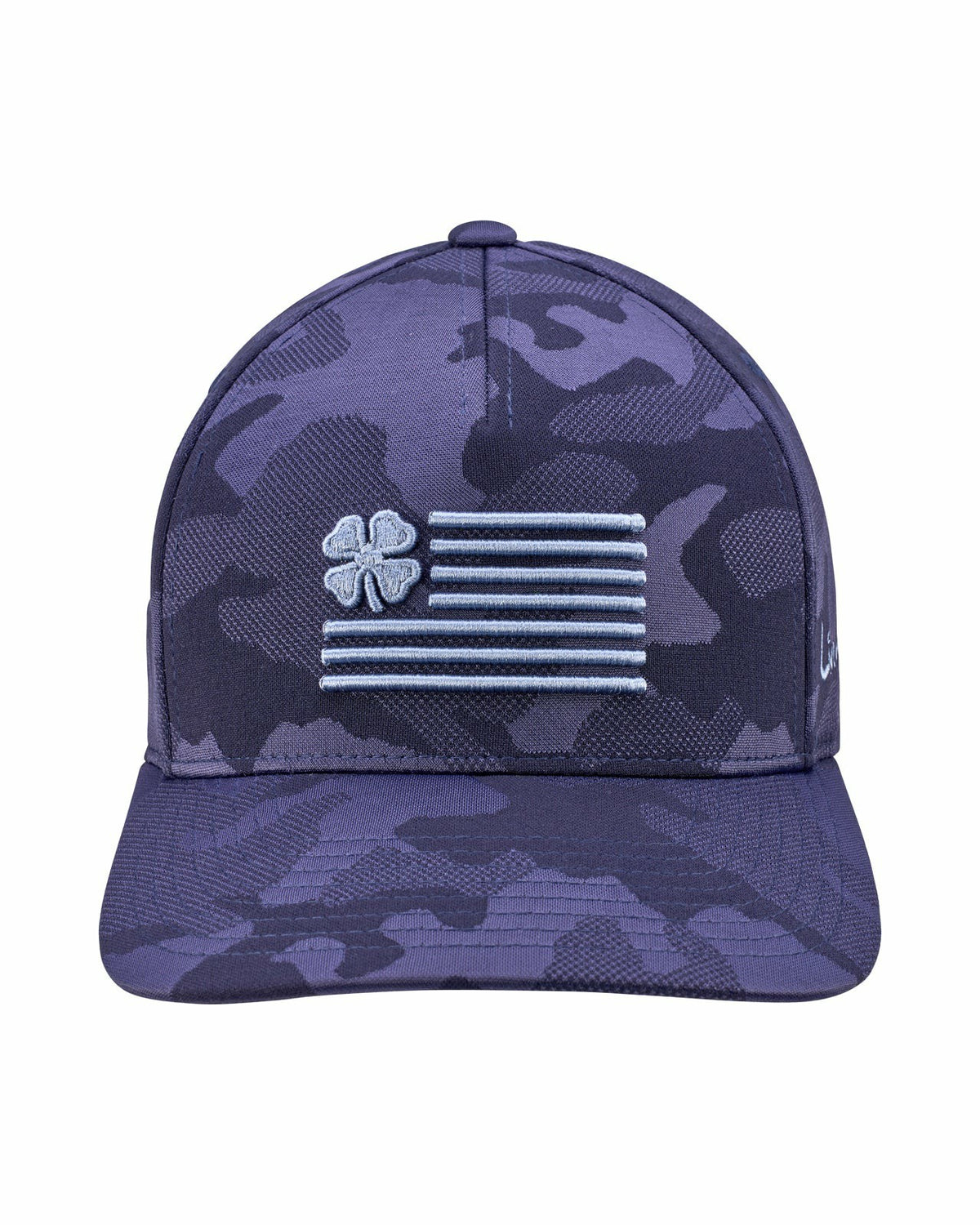 Unisex Adjustable Blue USA Flag Patriotic Hat with Camo