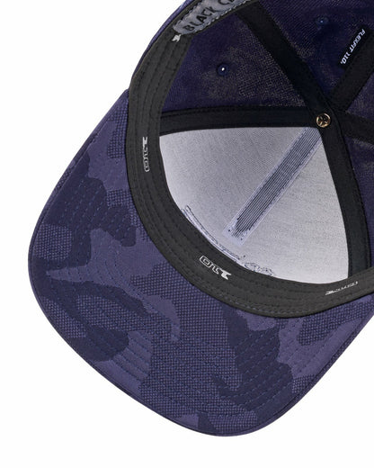 Unisex Adjustable Blue USA Flag Patriotic Hat with Camo