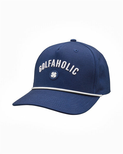 Vintage Blue Golf Snapback Hat with White Clover