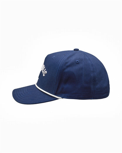 Vintage Blue Golf Snapback Hat with White Clover