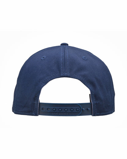 Vintage Blue Golf Snapback Hat with White Clover