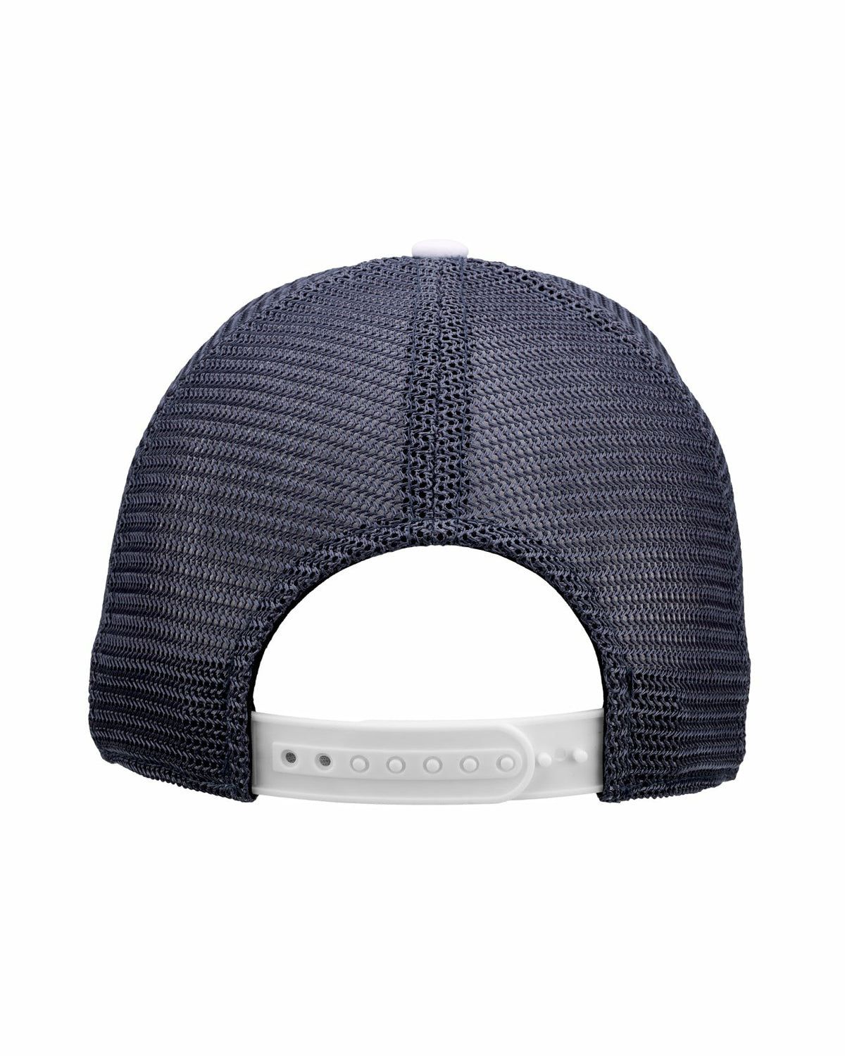 White and Blue Mesh Golf Hat with Clover Icon