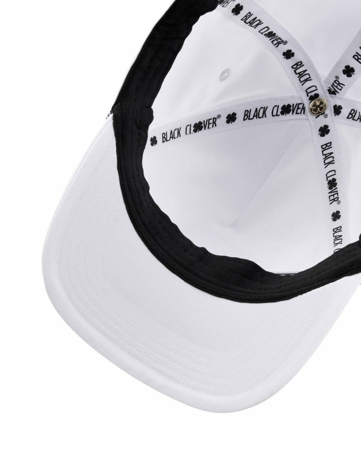 White Lifestyle Golf Hat with Patch and Rope