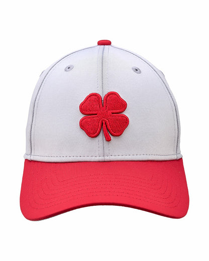 Silver and Red Premium Clover Hat for Golf and Lifestyle