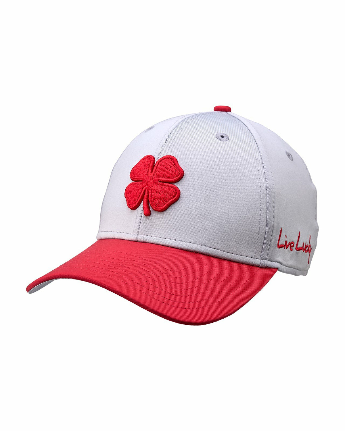 Silver and Red Premium Clover Hat for Golf and Lifestyle