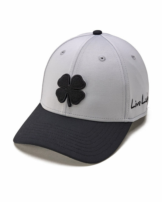 Silver and Black Premium Clover Hat for Golf and Lifestyle