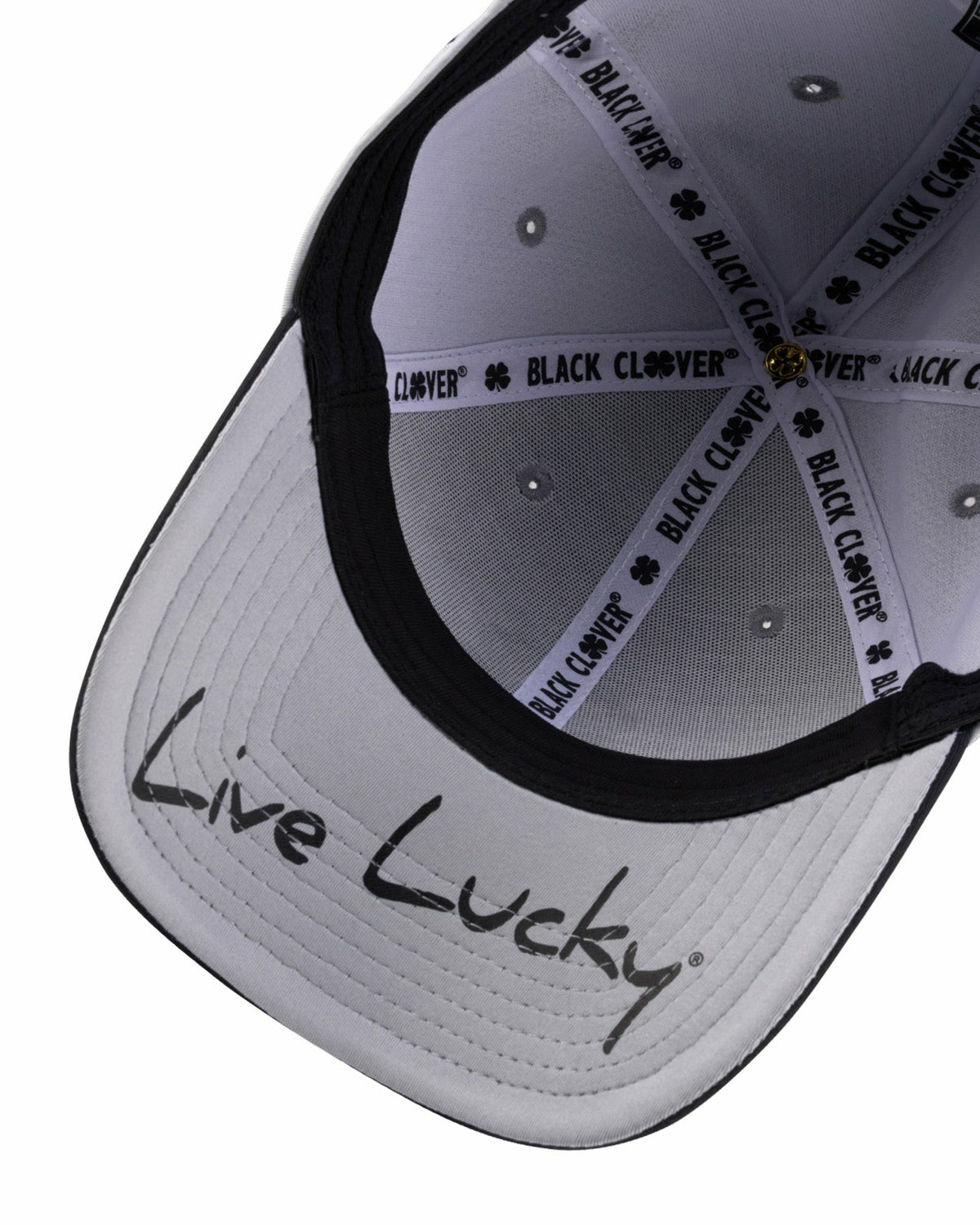 Silver and Black Premium Clover Hat for Golf and Lifestyle