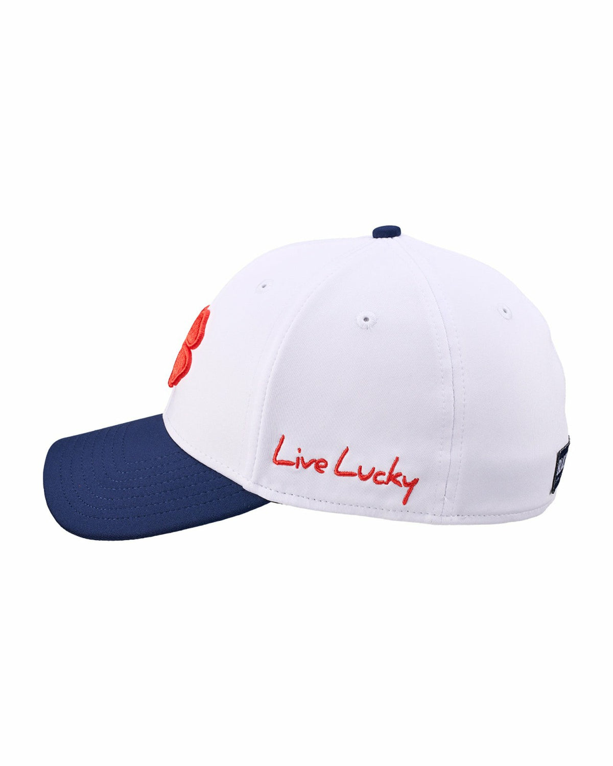 White and Navy Blue Premium Clover Hat For Golf and Lifestyle