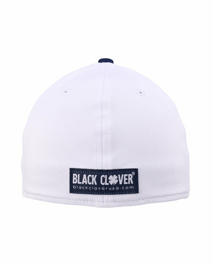 White and Navy Blue Premium Clover Hat For Golf and Lifestyle
