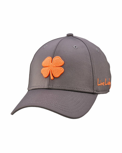 Dark Grey and Orange Premium Clover Hat for Golf and Lifestyle