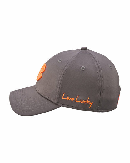 Dark Grey and Orange Premium Clover Hat for Golf and Lifestyle