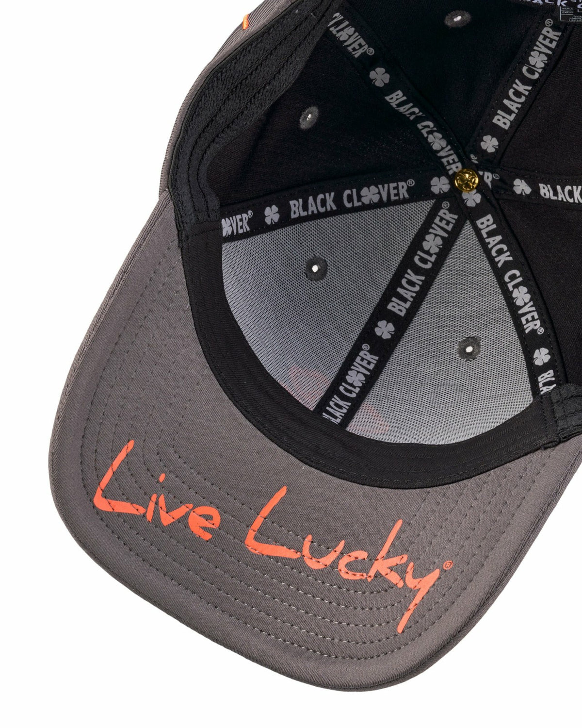 Dark Grey and Orange Premium Clover Hat for Golf and Lifestyle