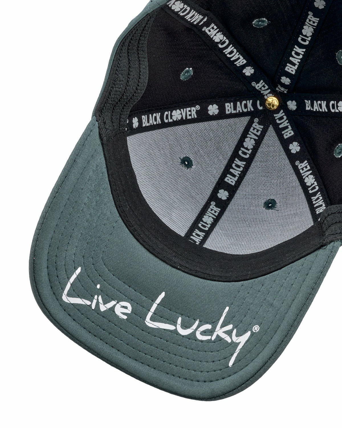 Charcoal and White Premium Clover Hat for Golf and Lifestyle