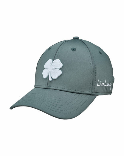 Charcoal and White Premium Clover Hat for Golf and Lifestyle