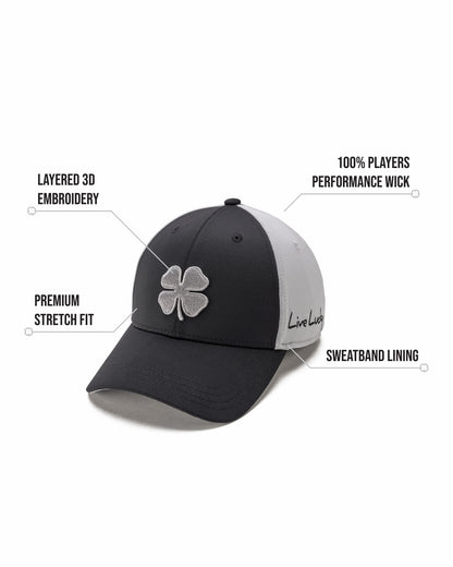 Grey and Black Premium Clover Hat for Golf and Lifestyle