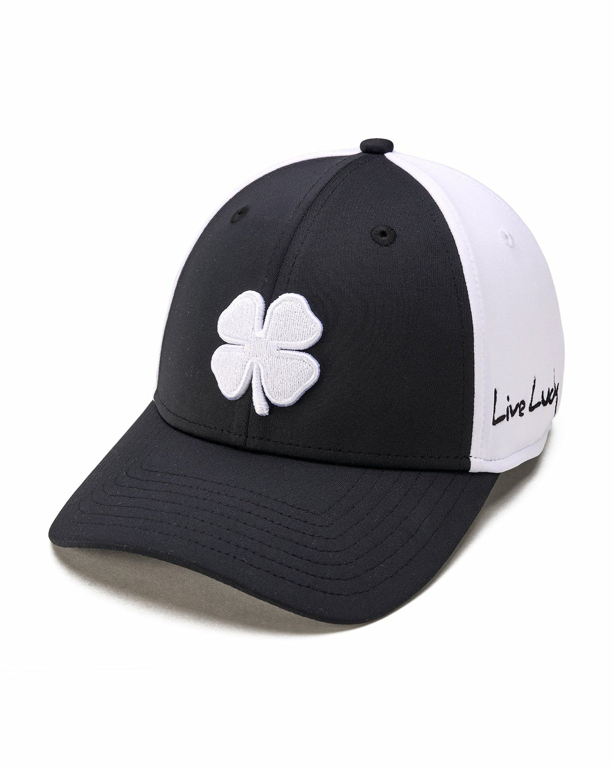 White and Black Premium Clover Hat For Golf and Lifestyle
