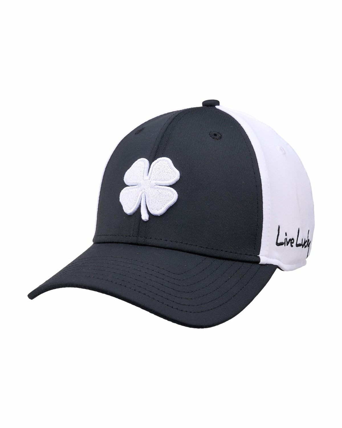 White and Black Premium Clover Hat For Golf and Lifestyle