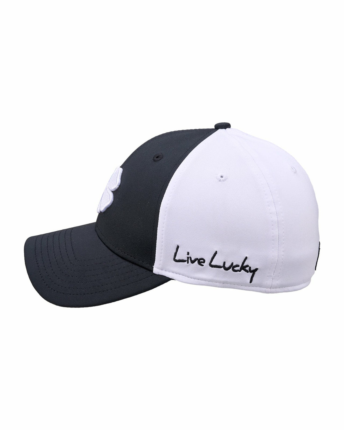 White and Black Premium Clover Hat For Golf and Lifestyle