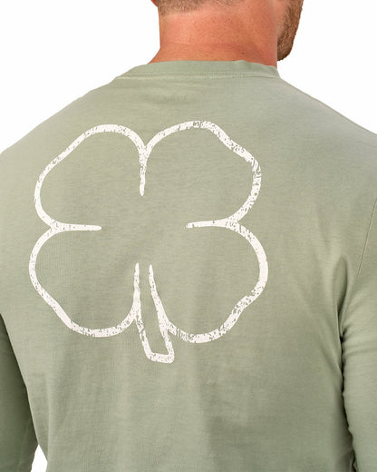 Retro Long-Sleeved Sage Graphic T-Shirt