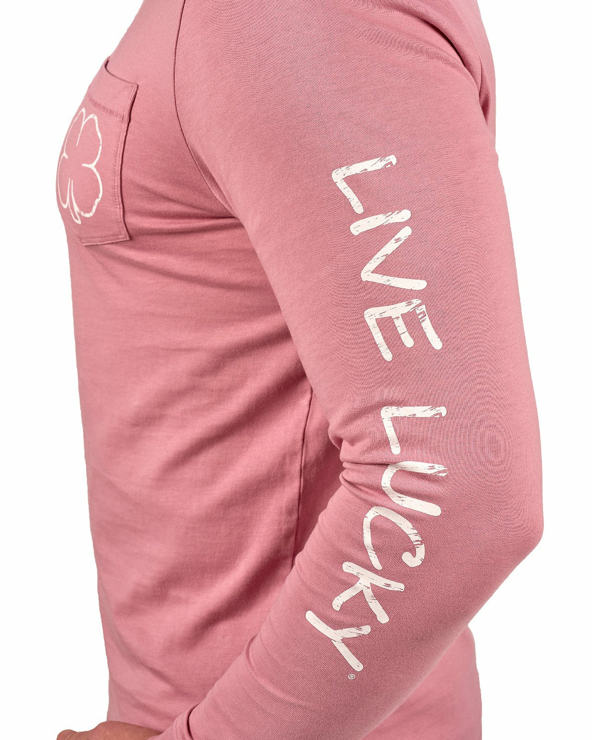 Retro Long-Sleeved Pastel Pink Graphic T-Shirt