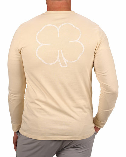 Retro Long-Sleeved Cream Graphic T-Shirt