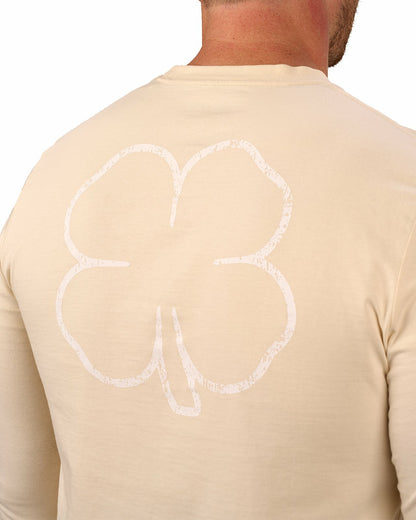 Retro Long-Sleeved Cream Graphic T-Shirt