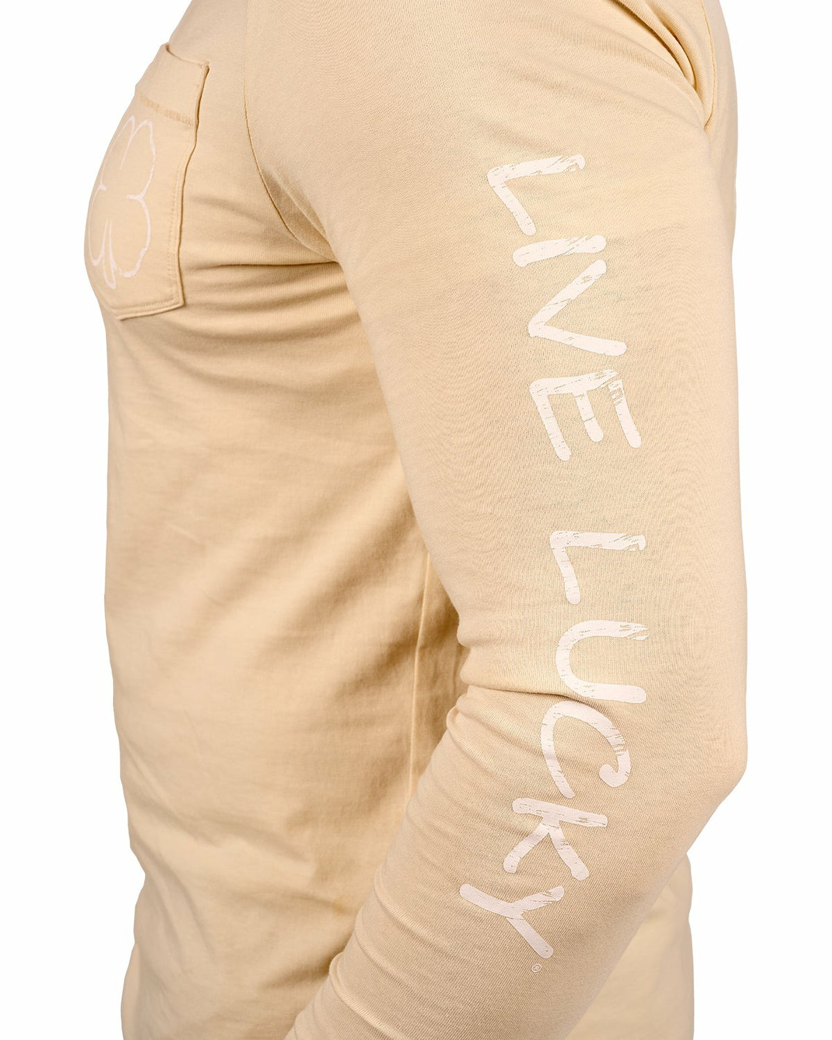 Retro Long-Sleeved Cream Graphic T-Shirt